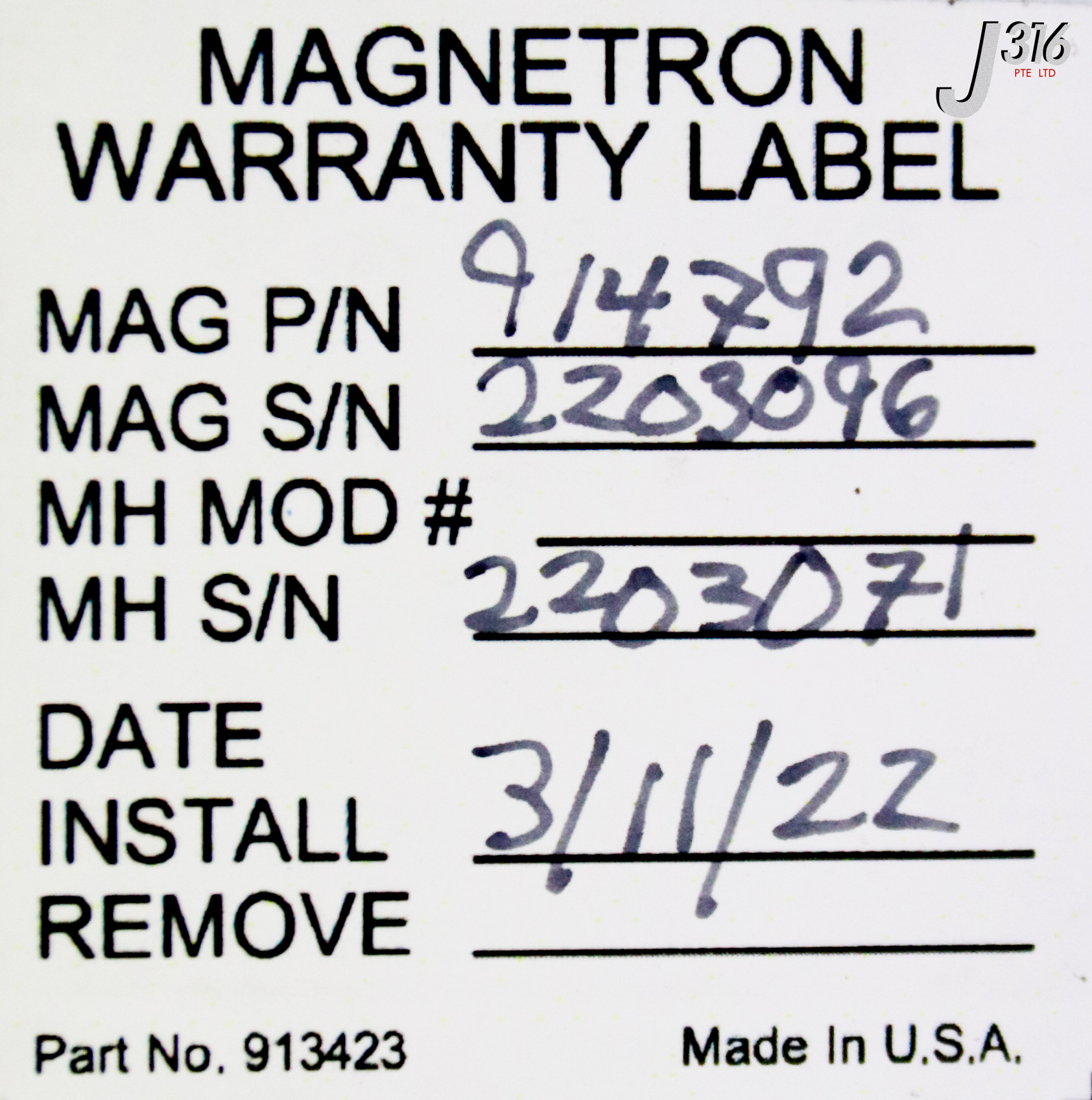 35639 MUEGGE-GERLING MAGNETRON HEAD ASSY 914792 | eBay